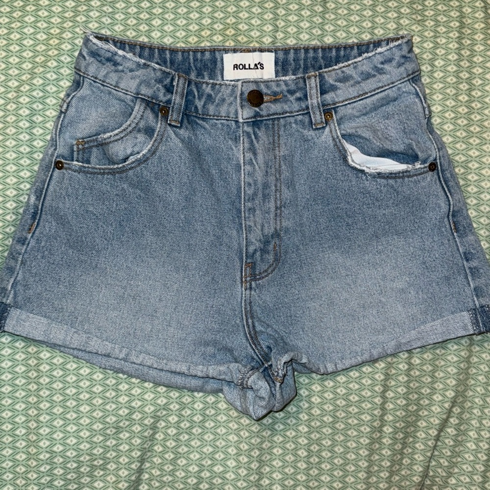 ROLLA'S Light Blue Denim Jean Shorts